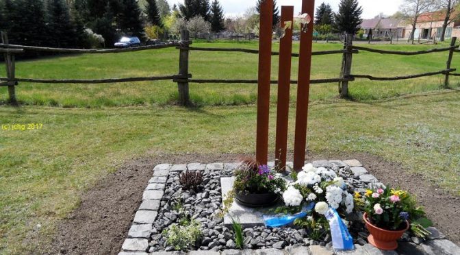 Die Gedenkstätte für die ermordeten Zwangsarbeiter am 23.04.2017